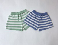 Celana Pendek Rajut Jacquard Katun Murni Berkualitas Tinggi untuk Anak dan Bayi Unisex Musim Semi Musim Panas Celana Rajut Bergaris untuk Bayi Baru Lahir