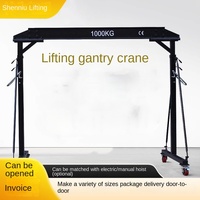 Produsen Mobile Gantry Crane Compact Gantry Frame Lifting Hoist Elektrik Tipe Dorong Manual untuk Lokasi Konstruksi 1000-2000kg
