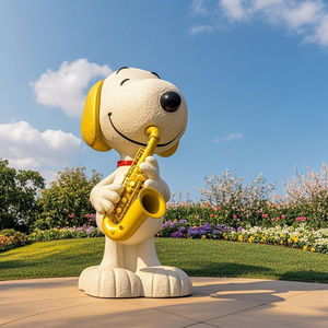 Maatwerk Cartoon Dierlijke Sculptuur, <span class=keywords><strong>Outdoor</strong></span> Decoratie Ornamenten Maatwerk, Indoor Glasvezel Hars Kat En Hond Beelden - Product Image 4