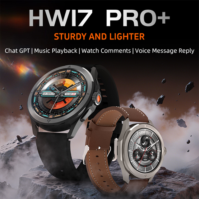 2026 New Style IP67 Waterproof Smart Watch HW17 Pro+ Blood Pressure Monitoring ChatGPT Business Smartwatch with NFC