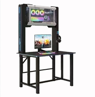Boîtier d'ordinateur noir personnalisé OEM d'usine Armoire de jeu Lumières LED RVB Table de jeu Bureau pour ordinateur de bureau