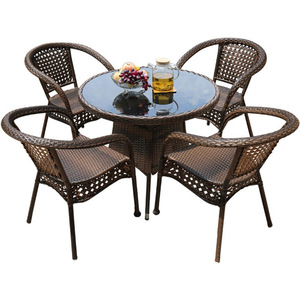 Silla <span class=keywords><strong>de</strong></span> Jardín Moderna y Económica <span class=keywords><strong>de</strong></span> Mimbre para Patio Exterior, Giratoria, Ajustable y Reclinable, No Plegable - Product Image 3