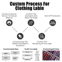 Étiquettes tissées personnalisées en polyester et nylon, double face, pliées au centre, lavables, lisses, fines, épaisses, tissées