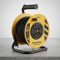 Enrouleur de câble d'extension universel 30M, prise BS, extrémité femelle IEC, 110V/220V, 4 prises, équipement industriel, logo personnalisé, longueur de câble OEM