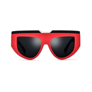Lunettes de soleil Shield, monture noire pleine bordure, verres miroir roses, protection UV 100%, style unisexe adulte pour l'extérieur - Product Image 3