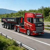 2026 Huina 1/18 Véhicule d'ingénierie RC en alliage Scania 1501 Tracteur 1502 Remorque à plateau 1509 Remorque benne Voiture télécommandée RTR Camion de remorquage