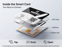 Support de table intelligent avec puce NFC 213 et code QR, activation par simple pression, carte de commentaires personnalisable avec logo Google, pour restaurants, hôtels et programmes de fidélisation