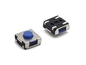 TACT SWITCH DIN 6,2*6,2mm H3.5mm Nylon Latón PCB Botón azul 4P - Product Image 3