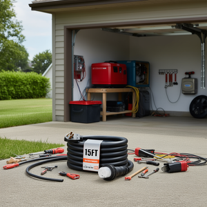 Cable de Alimentación DB Wholesale de 50 Amperios y 15 Pies, NEMA 14-50P SS2-50R 6/3+8/1 AWG para Electrodomésticos - Product Image 2