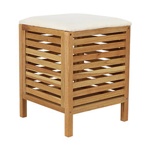 Muebles para Sala de Estar y Dormitorio, Taburete Otomano de Almacenamiento en Forma de Cubo de Madera Moderno, Pequeño y Portátil, con <span class=keywords><strong>Tapa</strong></span> Extraíble - Product Image 1