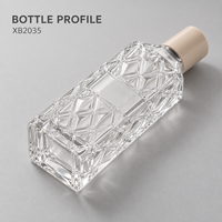 Flacon de parfum de luxe en verre transparent de 100 ml avec motif diamant, emballage cosmétique vide pour la vente en gros