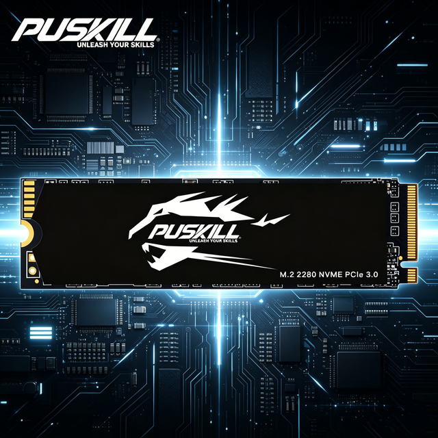 PUSKILL NVMe M.2 2280 PCIe 3.0 SSD 128GB 256GB 512GB 1TB 3000MB/s Fast Speed Gaming Laptop/Desktop Internal Solid State Drive