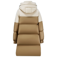 Vente en gros de manteau bombardier en duvet élégant pour femme veste d'hiver avec capuche chapeau détachable coupe-vent caractéristique teint en fil teint