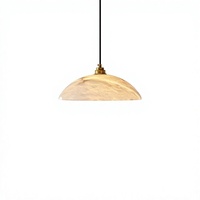 Lustre en marbre flocon de neige naturel avec pendentif en cuivre, LED RA90 CRI 3000K, design moderne et luxueux pour salle à manger, bar