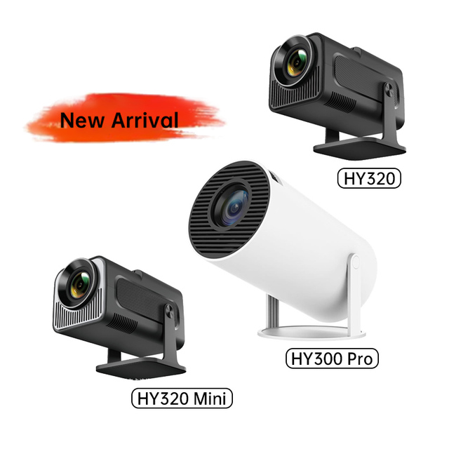 HY320 Mini Projector Portable 4K Android Video Projector with Wifi Mirror Screen Proyector 4K Hybrid Mini Portable 4K Projector