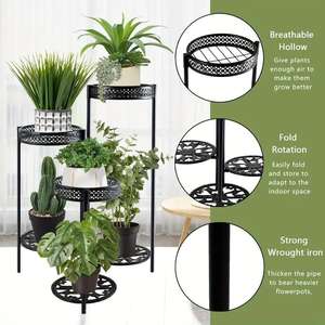 NATURIX PA18 Inventar LOW MOQ Indoor Home Decor Platzsparende Baumform Metall Pflanzenst änder Blumen ständer - Product Image 2