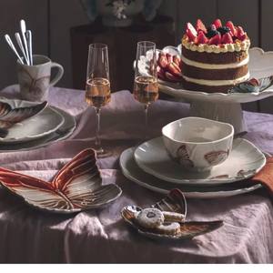 Peralatan makan keramik Seni Saint Mo piring kue kupu-kupu Amerika restoran Portugal Porcelain porselen - Product Image 2