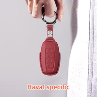 Housse de clé de voiture de luxe, compatible avec les modèles Haval H7, F7, H6S, M6 et Chitu ; Étui de clé haut de gamme, coque de protection et fermoir métallique