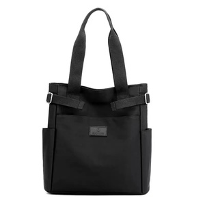Của phụ nữ công suất lớn Nylon Tote Túi xách màu Crossbody Vai Túi hai PU xử lý thời trang xách tay cho Đại Học - Product Image 2
