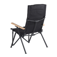 Chaise pliante légère pliante en métal à 4 positions avec dossier réglable pour la pêche, la randonnée et le camping avec accoudoir