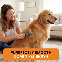 Peigne démêlant double face 2-en-1 Elecpet pour chiens et chats – Outil de toilettage respectueux des animaux pour la perte de poils et l'élimination des nids sous le pelage