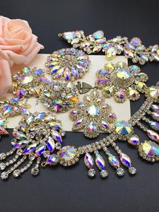 Fantaisie 3D broches en forme de fleur alliage strass accessoires décoratifs pour vêtements chaussures sacs danse fait verre ABS pour bricolage - Product Image 5