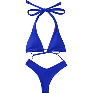 Ensemble de bikini sexy pour femmes, string push-up, maillot de bain brésilien, bretelles croisées, 2 pièces, spandex, polyester - Product Image 6