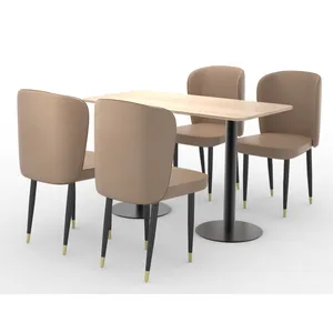 Nouvelles chaises et table de restaurant de salle à manger antiques avec logo personnalisé à prix réduit meubles de restaurant café-bar