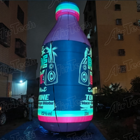 Bouteilles de vin et canettes de bière gonflables géantes personnalisables pour la publicité avec LED