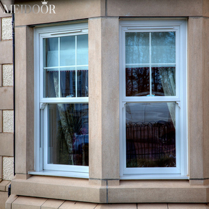 Tùy chỉnh thiết kế đơn giản phong cách Mỹ khung nhôm Tempered an toàn tráng men đơn đôi treo cửa sổ với trang trí nướng - Product Image 6