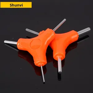 Jeu de clés hexagonales internes à <span class=keywords><strong>six</strong></span> <span class=keywords><strong>pans</strong></span> en forme de Y à trois branches industrielles, outil de vélo combiné unique, acier au chrome-vanadium - Product Image 3