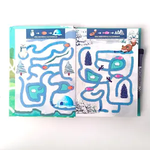 Livre de labyrinthe de jouets éducatifs précoces personnalisés avec stylo effaçable jeu de labyrinthe jeu de puzzle pour bébé