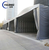 Garages pliants à structure en acier avec toit en toile, installation facile