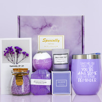 Ensemble de paniers cadeaux de spa à la lavande pour fille et maman Cadeaux d'anniversaire pour la famille Paquet de soins de spa relaxant pour femmes Cadeau de fête de festival de mariage