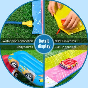 Unicornio de doble carrera para exteriores, tobogán inflable para niños y adultos en el jardín y la playa - Product Image 2