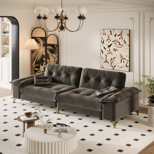 Gris foncé + Chenille + 4 places