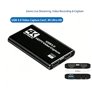 4K Audio <strong>Video</strong> <strong>Capture</strong> Card Full HD 1080P USB 3.0 HDTV <strong>Video</strong> <strong>Capture</strong> Device for Game Recording Live Streaming Broadcasting - Product Image 1