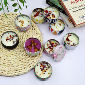 Éclairage de parfum de cire de soja d'aromathérapie avec logo personnalisé Bougies parfumées florales naturelles de luxe d'intérieur - Product Image 1