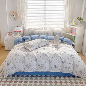 Gemütliche Begleiter 4-teiliges Set: Kuschelige Gebürstete Bettwäsche mit Verspielten Welpen- & Kätzchen-Prints - Product Image 3