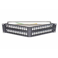 Panel Patch Kosong Melontel MT-4218 Cat6A 2U 48-Port RJ45 FTP Bersertifikasi ISO9001:2008 untuk Koneksi Jaringan