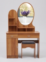 Coiffeuse en bois avec miroir et tiroirs, bureau de maquillage moderne avec rangement pour chambre à coucher, mobilier de maison