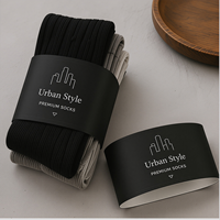 Manchon en papier biodégradable pour ensembles de chaussettes, durable, avec bande de fixation en papier, pour emballage de détail