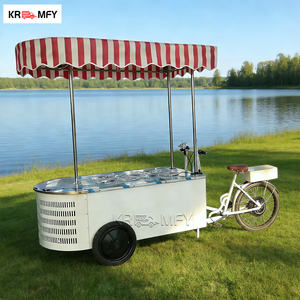 Tricycle à café, solution de boissons portable pour les entrepreneurs mobiles, chariot de camion de crème glacée avec congélateur - Product Image 2