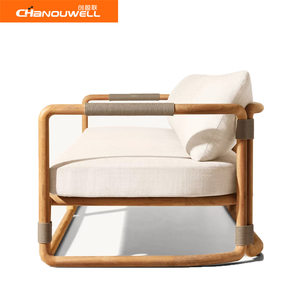 Chaise longue en bois de teck haut de gamme canapé en teck extérieur Patio salon Villa jardin <span class=keywords><strong>terrasse</strong></span> - Product Image 3