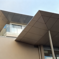 Panneau de façade en aluminium thermolaqué massif, écologique, ignifuge, imperméable, pour revêtement mural extérieur de bâtiment à façade continue
