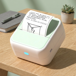 Blue tooth Inkless Thermal Label Printer 203DPI 56-58mm Roll Paper 1200mAh <b>Mini</b> Device For Student Exercise Question <b>Printing</b> - Product Image 2