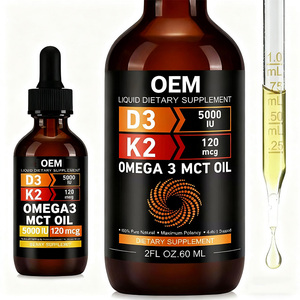 Kunden spezifische Geschmacks unterstützung Bone Heart Health Supplement Boost Immun Vegan <span class=keywords><strong>Vitamin</strong></span> D3 K2 Flüssigkeits tropfen - Product Image 1