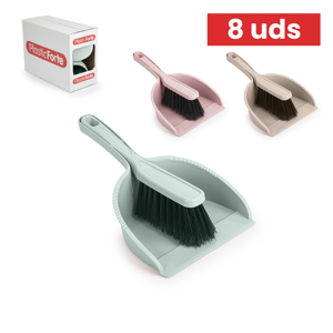 Set di Pulizia Domestica PlasticForte, Paletta con Spazzola in Colori Assortiti, Durevole e Riutilizzabile, 8 Pezzi - Product Image 1