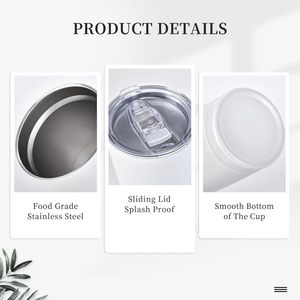 20Oz Thép Không Gỉ Cách Điện Tumblers Với Nắp Và Rơm Màu Be Du Lịch Cà Phê Cốc Trà Rượu Vang Ly Quà Tặng Chai Nước - Product Image 5