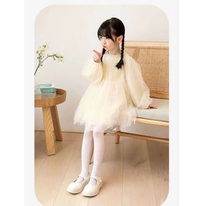 Collants pour filles en dentelle 20DB personnalisés collants en tricot jacquard floral anti-crochet de couleur velours solide ajustés - Product Image 2